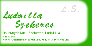 ludmilla szekeres business card
